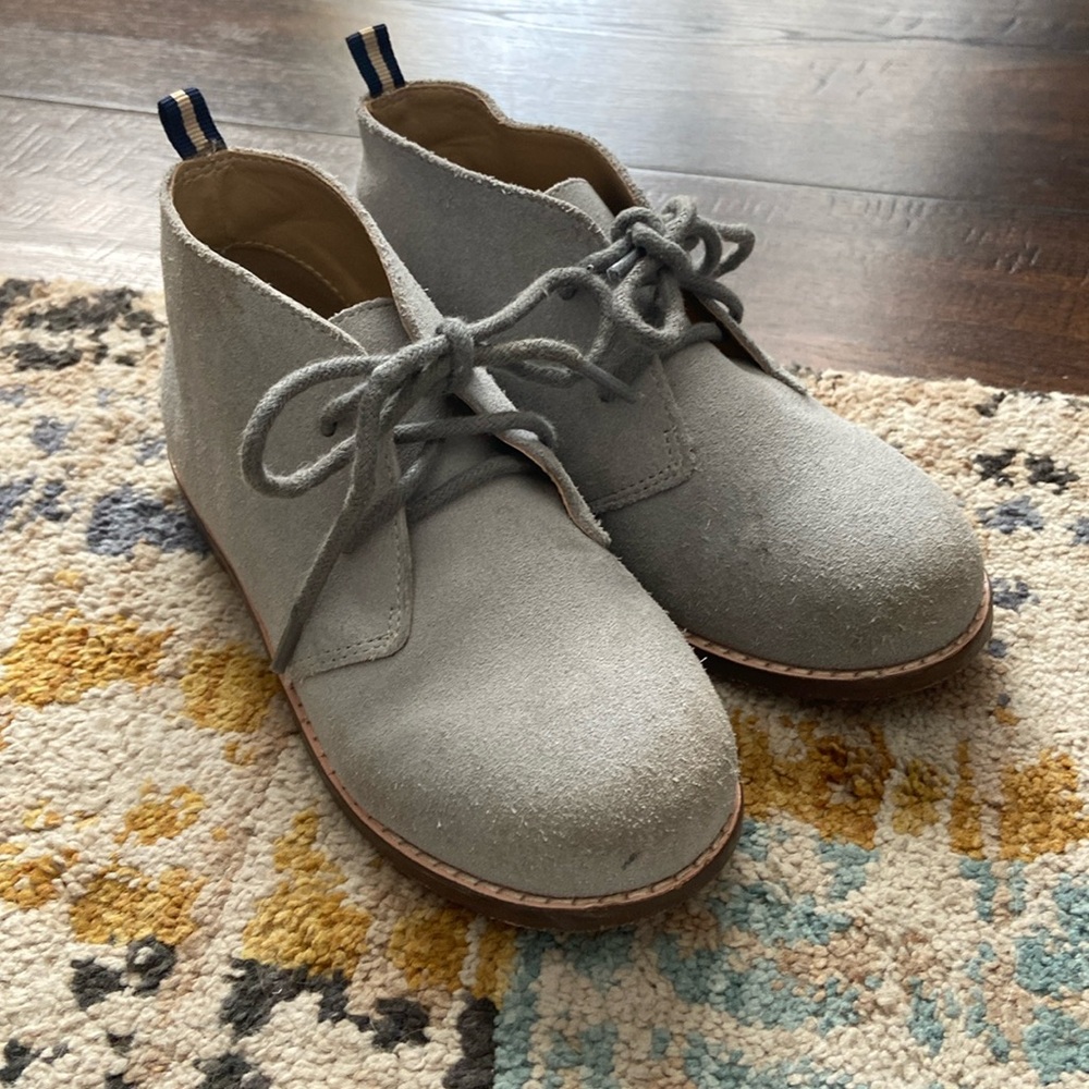 Janie and Jack- gray suede texture- size 9-10 boys toddler